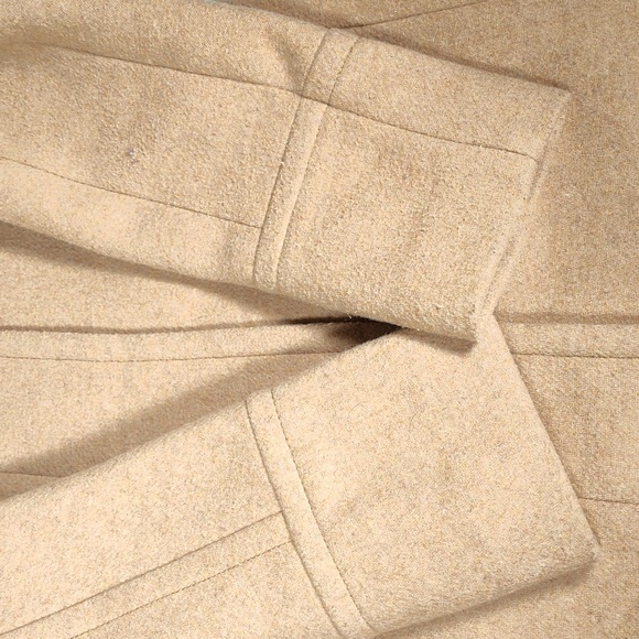 J. Crew City Coat Wool High Collar Long Winter Coat Tan Brown 2 - Picture 10 of 16